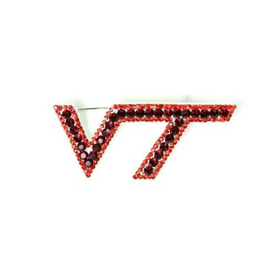 Virginia Tech Jewelry Rhinestone VT Pin
