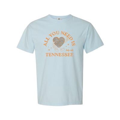 Tennessee Lady Vols Summit All You Need Is Love Checkerboard Heart Comfort Colors Tee