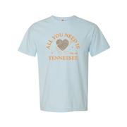  Tennessee Lady Vols Summit All You Need Is Love Checkerboard Heart Comfort Colors Tee