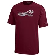  Mississippi State Champion Youth Script Logo Tee