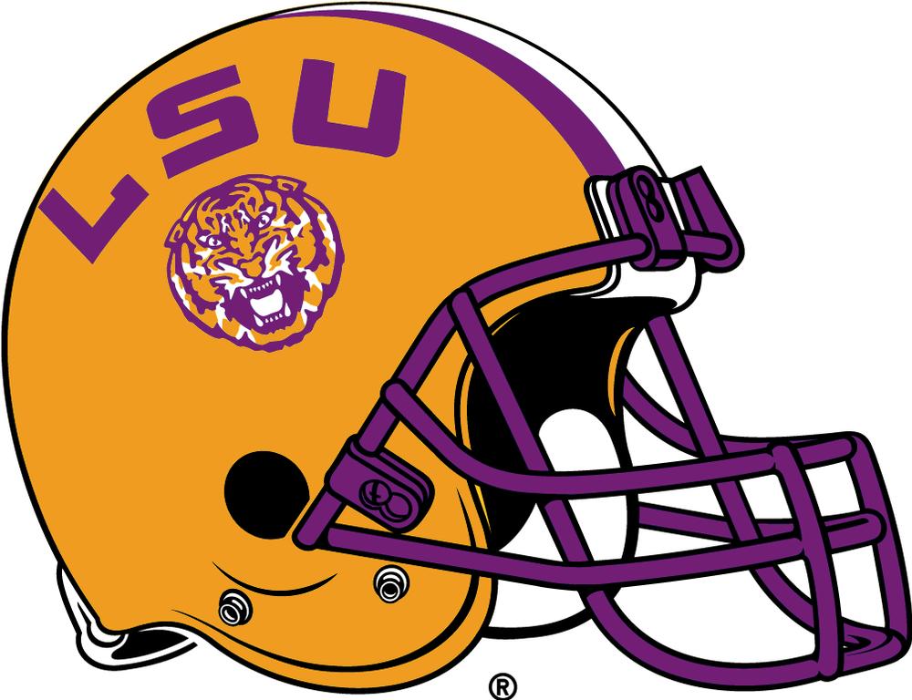 LSU Decal Football Helmet 3"