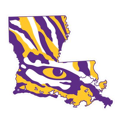 LSU Decal State Outline/Tiger Eye 4