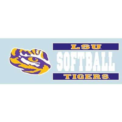 LSU Decal Softball Block 6