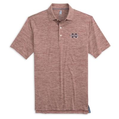 Mississippi State Johnnie-O Huron Heathered Polo MAROON