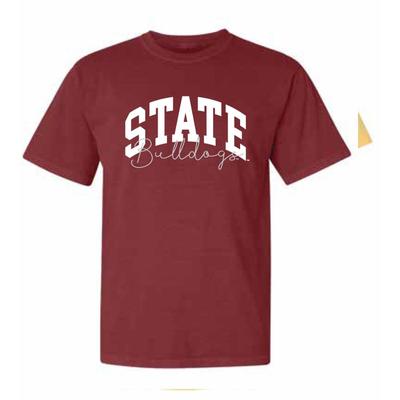 Mississippi State Classic Arch Over Script Comfort Colors Tee