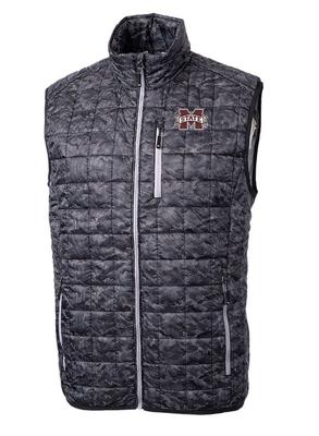 Mississippi State Cutter & Buck Rainier Eco Insulated Printed Puffer Vest