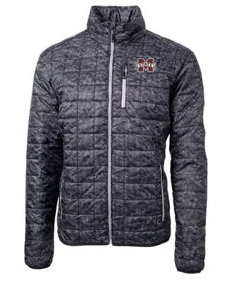 Mississippi State Cutter & Buck Rainier Eco Insulated Printed Puffer Jacket