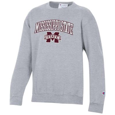 Mississippi State Champion YOUTH Wordmark Over Logo Crew