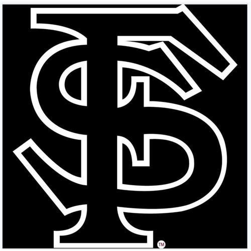 Florida State White FS Logo Decal (3