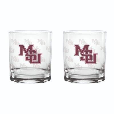 Mississippi State Vault 14oz XD CV Interlock MSU Rocks Glass