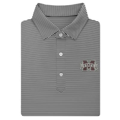 Mississippi State Turtleson Carter Stripe Performance Polo