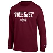  Mississippi State Champion Straight Stack Long Sleeve Tee