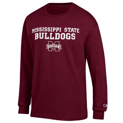Mississippi State Champion Straight Stack Long Sleeve Tee