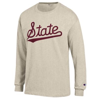 Mississippi State Champion Script Giant Logo Long Sleeve Tee