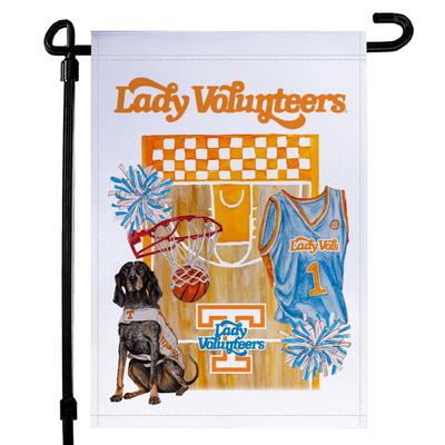 Tennessee Lady Vols Watercolor Garden Flag