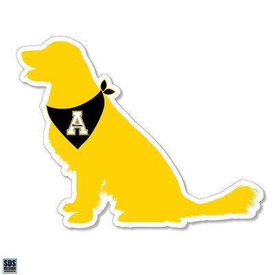 App State 3.25 Inch Dog Rugged Sticker Decal