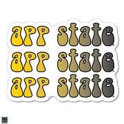  App State 3.25 Inch Retro Fade Rugged Sticker Decal