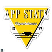  App State 3.25 Inch Retro Triangle Rugged Sticker Decal