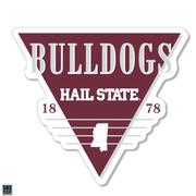  Mississippi State 3.25 Inch Retro Triangle Rugged Sticker Decal