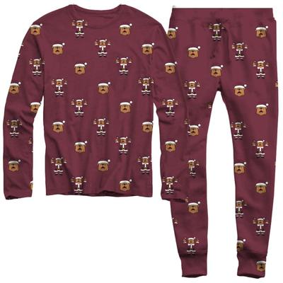Mississippi State Bully Claus ADULT Pajama Set