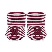  Mississippi State Infant Striped Booties