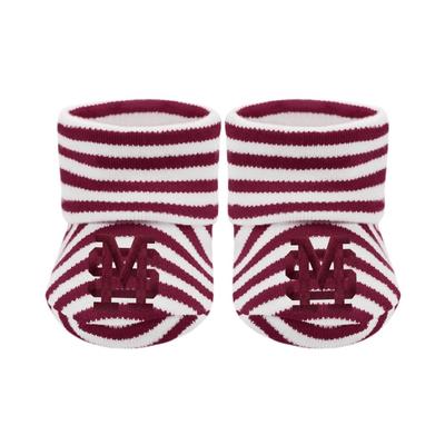 Mississippi State Infant Striped Booties