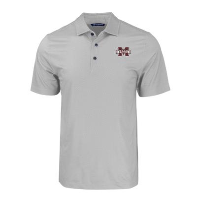Mississippi State Cutter & Buck Tonal Geo Print State Polo
