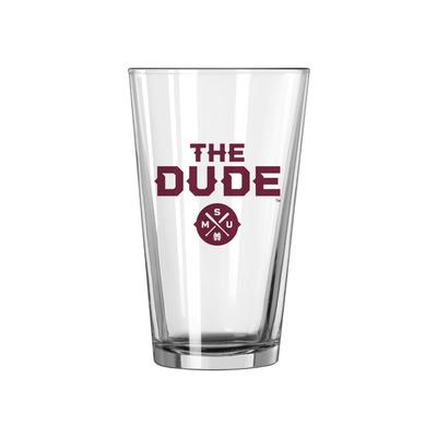 Mississippi State The Dude 16 Oz Pint Glass