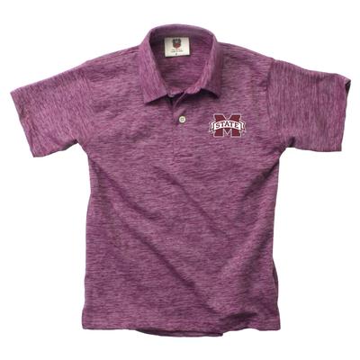 Mississippi State Wes and Willy Toddler Cloudy Yarn Polo