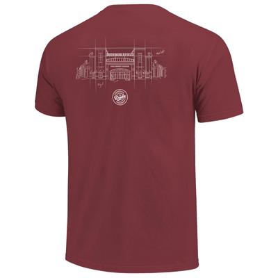 Mississippi State The Dude Dudy Noble Field Blueprint Pocket Comfort Colors Tee