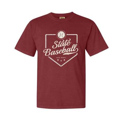 Mississippi State Baseball Plate Comfort Colors Tee
