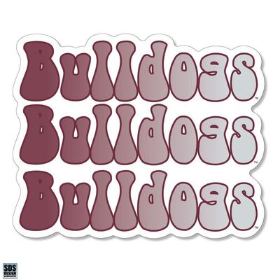Mississippi State 3.25 Inch Retro Fade Rugged Sticker Decal