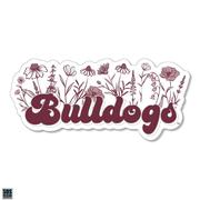 Mississippi State 3.25 Inch Wildflowers Script Rugged Sticker Decal