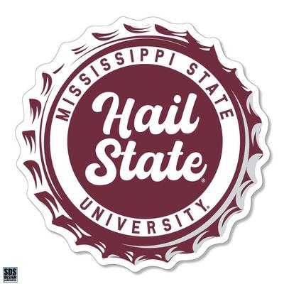 Mississippi State 3.25 Inch Bottle Cap Rugged Sticker Decal