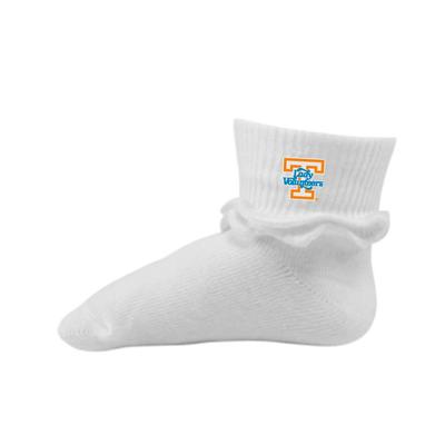 Tennessee Lady Vols Girl's Double Ripple Edge Anklet Socks