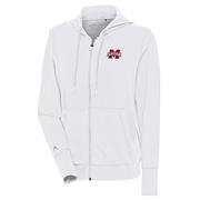  Mississippi State Antigua Women's Moving Brushed Full Zip Hoodie