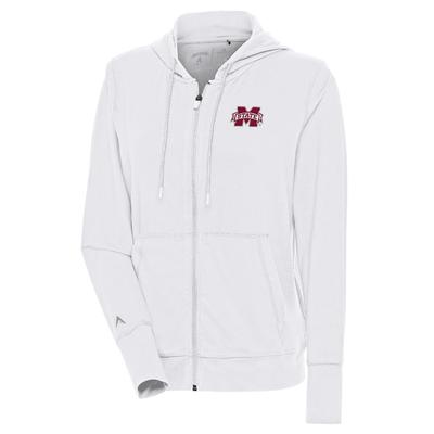 Mississippi State Antigua Women's Moving Brushed Full Zip Hoodie