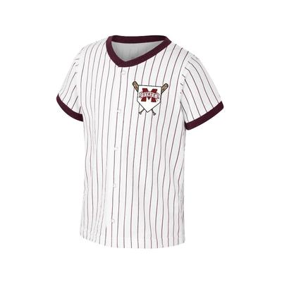 Mississippi State Colosseum Toddler Dusty Baseball Snap Up Tee