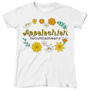  App State Wes And Willy Toddler Flower Design Blend Tee