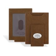  Mississippi State Zep- Pro Brown Leather Concho Front Pocket Wallet