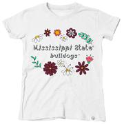  Mississippi State Wes And Willy Toddler Flower Design Blend Tee