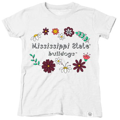 Mississippi State Wes and Willy Infant Flower Design Blend Tee