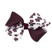 Mississippi State Wee Ones Mini Logo Color Block Bow