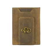  Mississippi State Zep- Pro Tan Vintage Leather Front Pocket Wallet