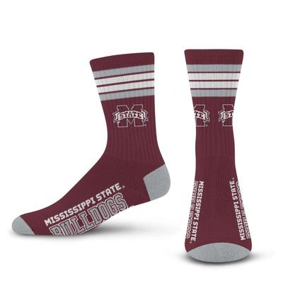 Mississippi State YOUTH 4 Stripe Deuce Socks