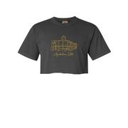  App State Summit Campus Building Script Comfort Colors Cropped Tee