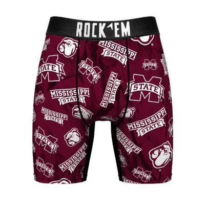 Mississippi State All Over Print Boxer Brief
