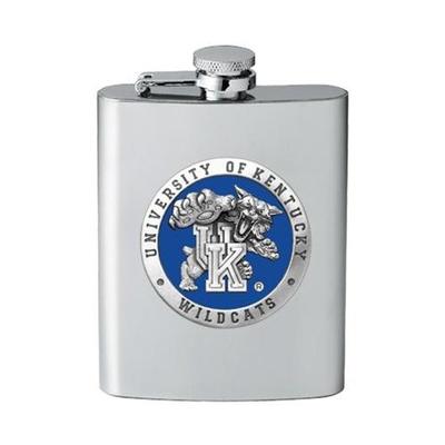 Kentucky Pewter Flask Blue Wildcat