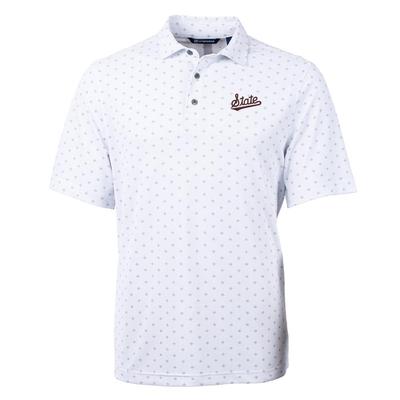 Mississippi State Cutter & Buck Ecopique Tile Print Polo