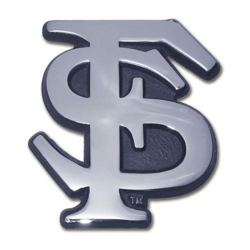 Florida State University FS Shiny Chrome Auto Emblem